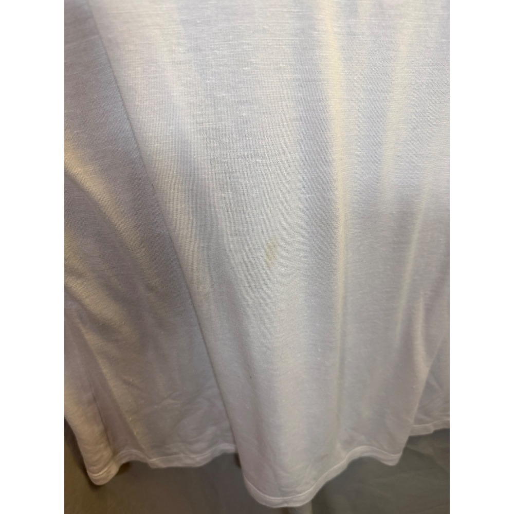 Faded Glory Womens White Scoop Neck Pocket Tee Shirt XXL 20 Rayon Blend Slub - Picture 2 of 6